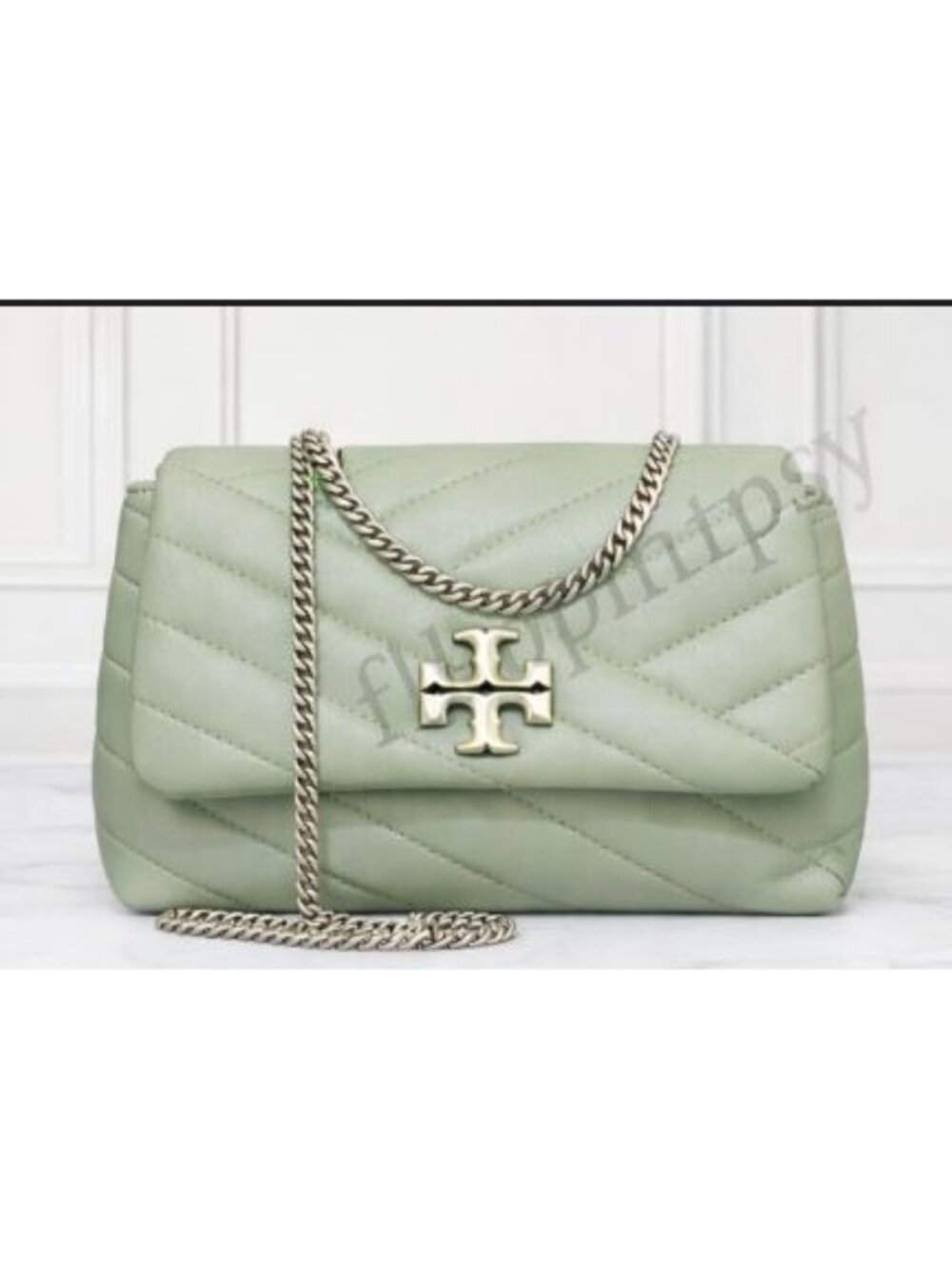 ADORABLE!!  AUTHENTIC TORY BURCH SAGE GREEN KIRA HANDBAG